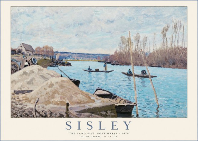 Sisley The Sand Pile, Port-marly No2 - Plakat