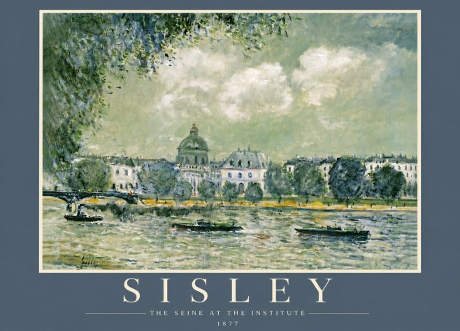 Sisley The Seine at the Institute No5 - Plakat