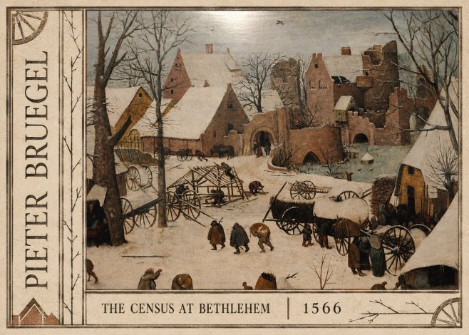 Pieter Bruegel The Census at Bethlehem I No2 - Plakat
