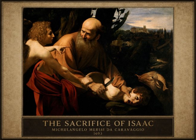 Michelangelo Merisi da Caravaggio The Sacrifice of Isaac I No3 - Plakat