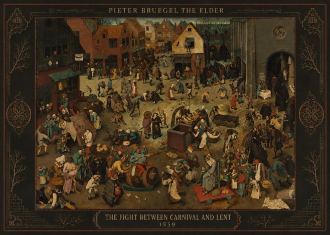 Pieter Bruegel The Fight Between Carnival and Lent II No4 - Plakat