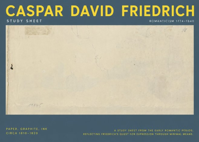 Caspar David Friedrich Study Sheet No5 - Plakat