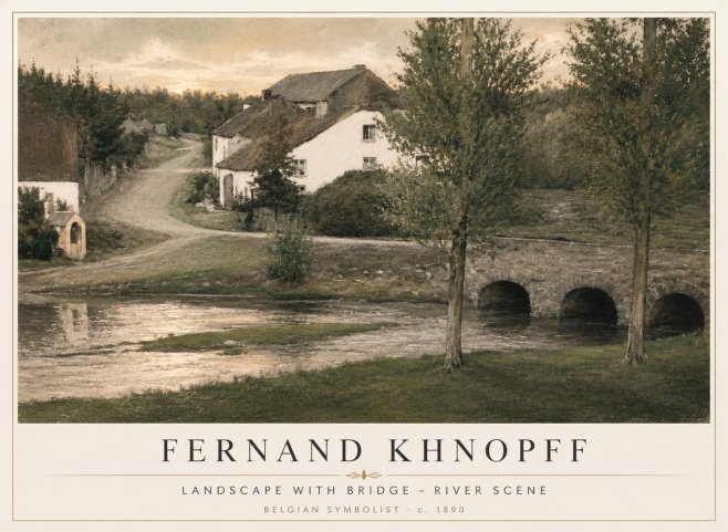 Fernand Khnopff Bridge at Froidmont No4 - Plakat