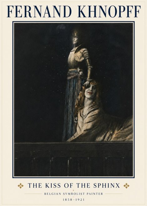 Fernand Khnopff The Kiss of the Sphinx No5 - Plakat