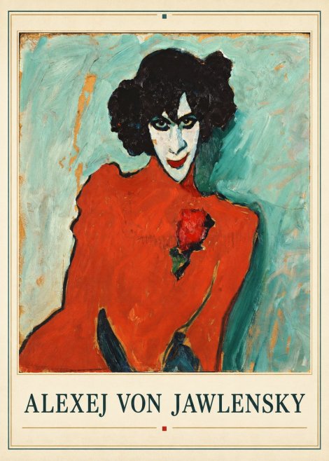 Alexej von Jawlensky Woman with Red Rose No4 - Plakat