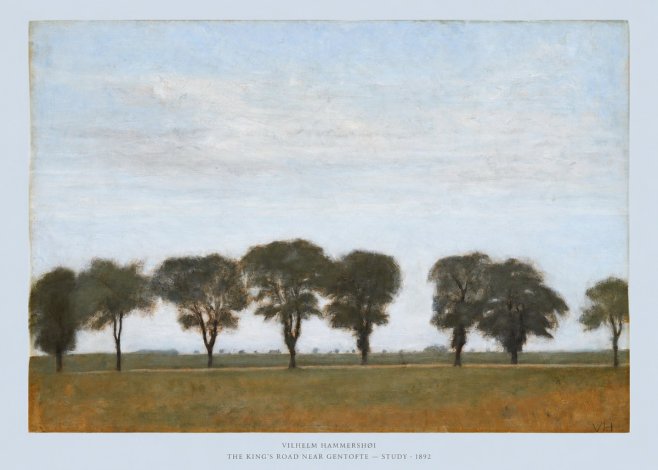 Vilhelm Hammershøi The King's Road Near Gentofte - Study No6 - Plakat