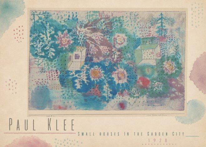 Paul Klee Small Houses in the Garden City No5 - Plakat