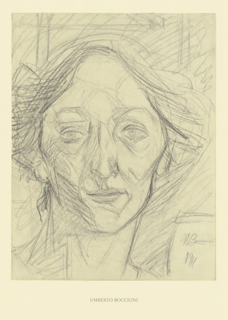 Umberto Boccioni Head of a Woman No5 - Plakat