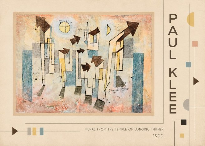 Paul Klee Mural from the Temple of Longing Thither No2 - Plakat