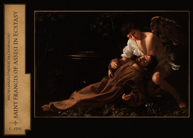 Michelangelo Merisi da Caravaggio Saint Francis of Assisi in Ecstasy No2 - Plakat