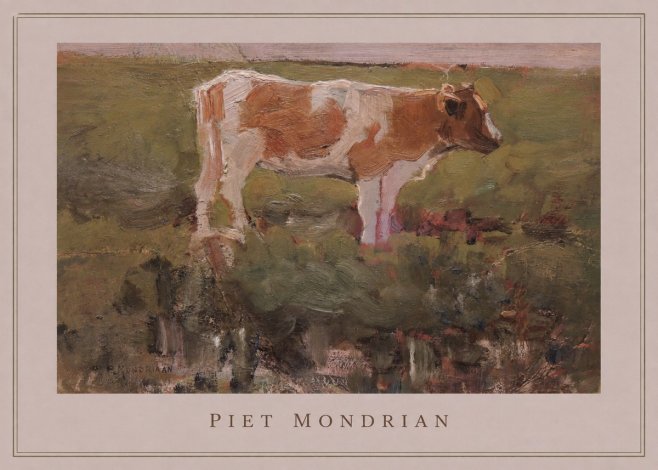 Piet Mondrian Cow No3 - Plakat