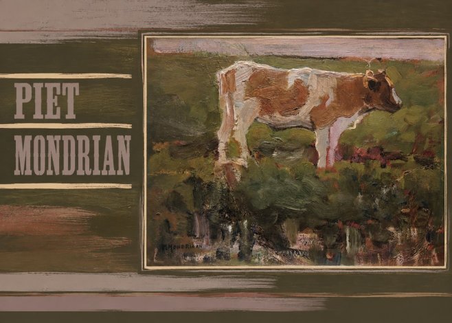 Piet Mondrian Cow No5 - Plakat
