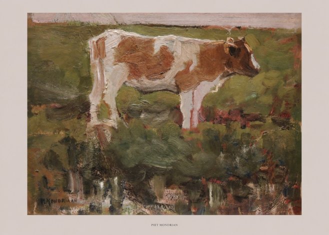 Piet Mondrian Cow No6 - Plakat