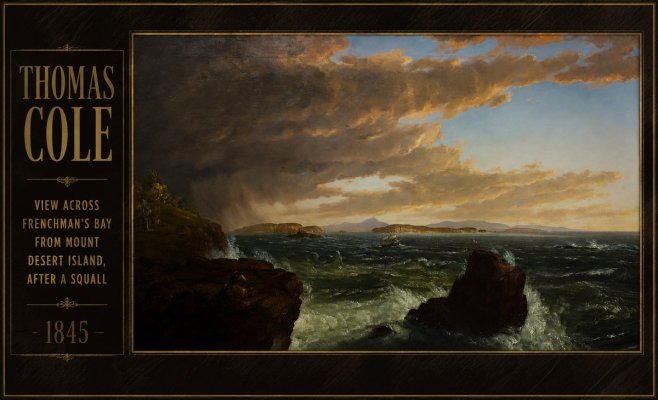 Thomas Cole View Across Frenchman's Bay from Mount Desert Island, After a Squall I No4 - Plakat