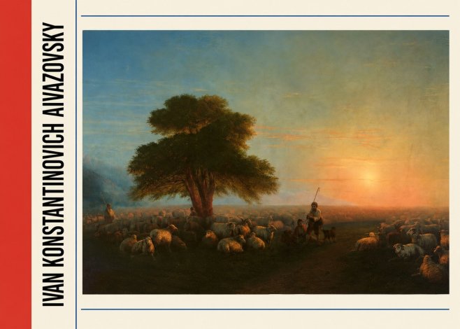 Ivan Konstantinovich Aivazovsky Shepherd with Flock at Sunset No2 - Plakat