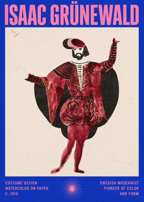 Isaac Grünewald Costume Design II No2 - Plakat
