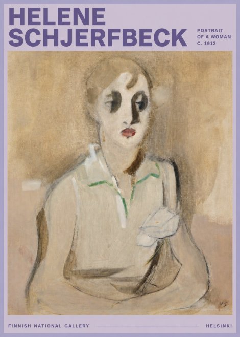 Helene Schjerfbeck Portrait of a Woman I No3 - Plakat