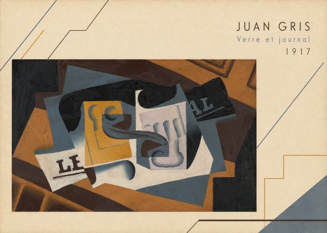 Juan Gris Verre Et Journal No3 - Plakat
