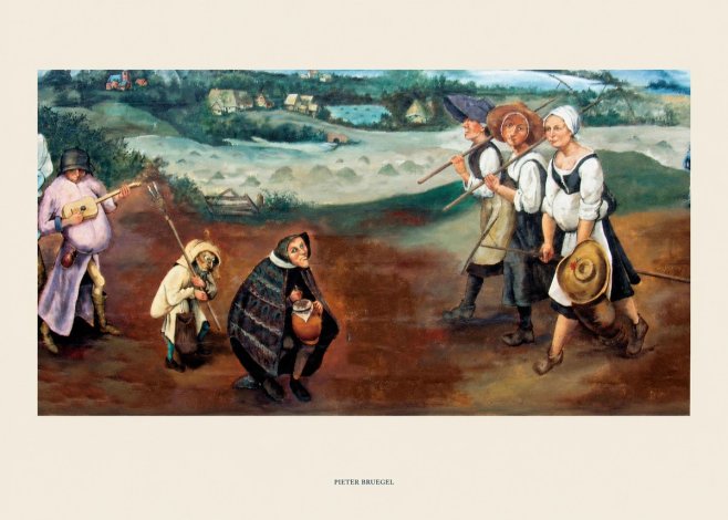 Pieter Bruegel Flemish Peasant Scene No6 - Plakat