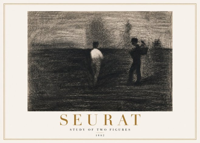 Seurat Study of Two Figures No4 - Plakat