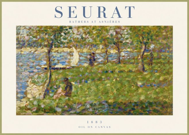 Seurat Bathers at Asnières I No3 - Plakat