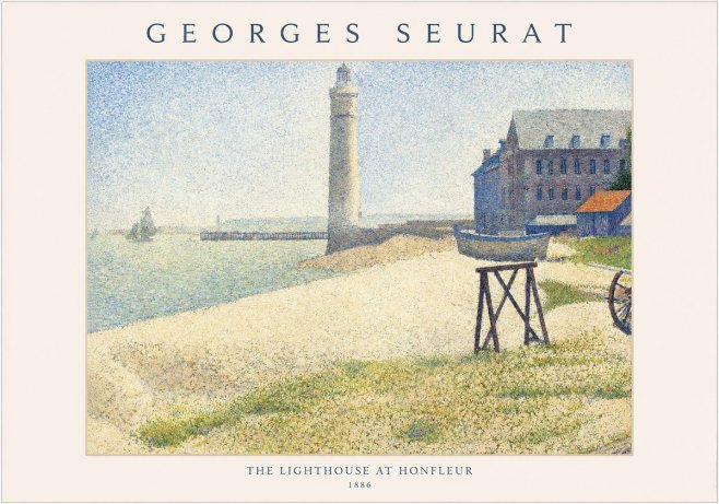 Seurat The Lighthouse at Honfleur No1 - Plakat