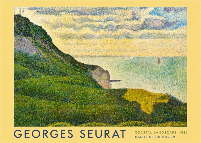Seurat Coastal Landscape, 1886 No5 - Plakat