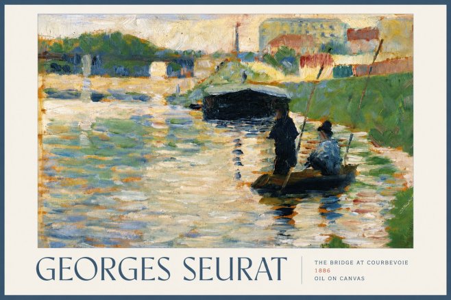 Seurat The Bridge at Courbevoie No2 - Plakat