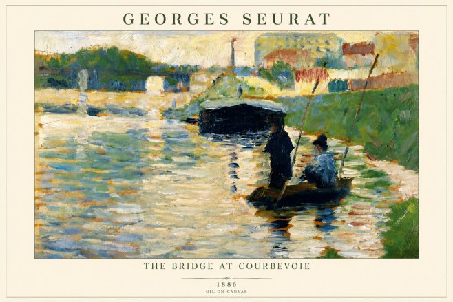 Seurat The Bridge at Courbevoie No3 - Plakat