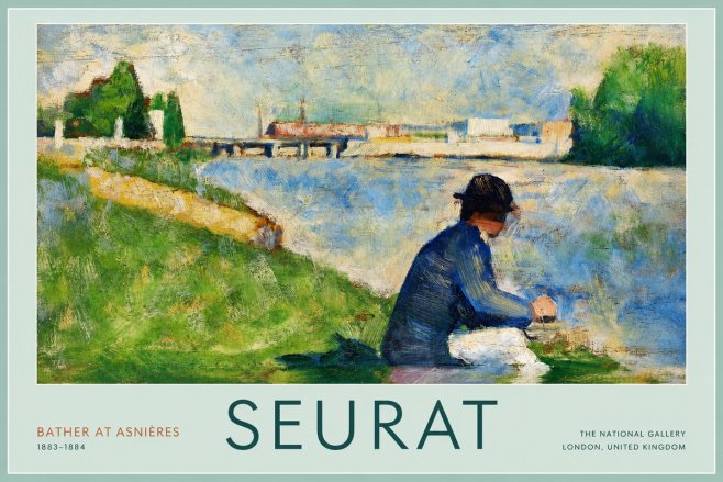 Seurat Bather at Asnières No2 - Plakat