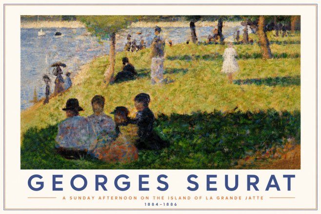 Seurat A Sunday Afternoon on the Island of La Grande Jatte IV No5 - Plakat