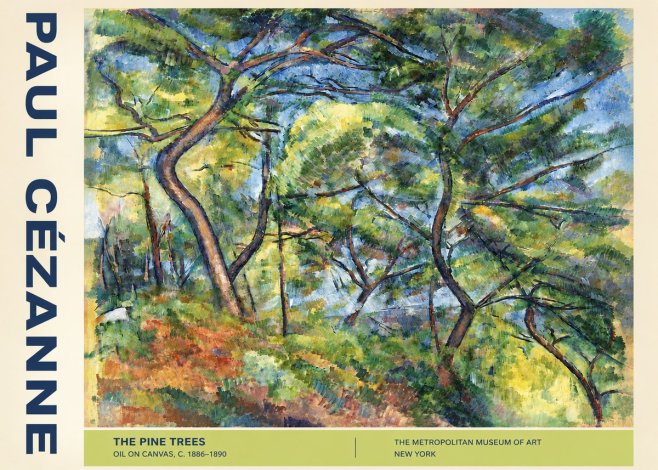 Paul Cézanne The Pine Trees No4 - Plakat