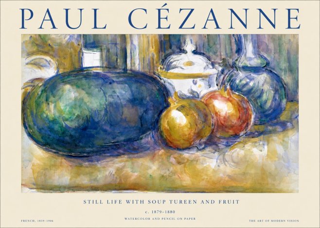Paul Cézanne Still Life with Apples and Vessels No2 - Plakat