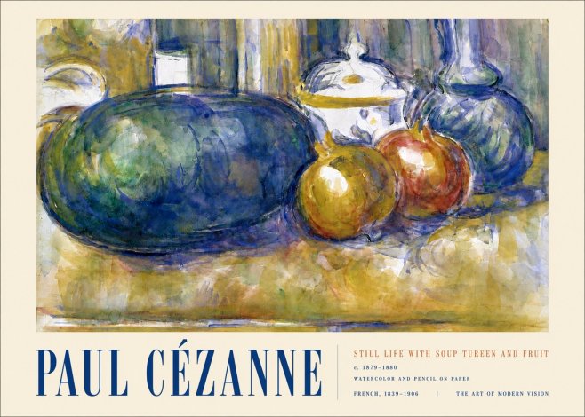 Paul Cézanne Still Life with Apples and Vessels No4 - Plakat