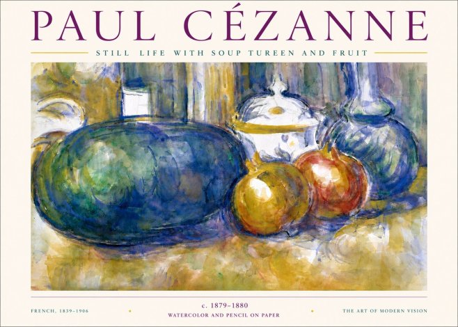 Paul Cézanne Still Life with Apples and Vessels No6 - Plakat