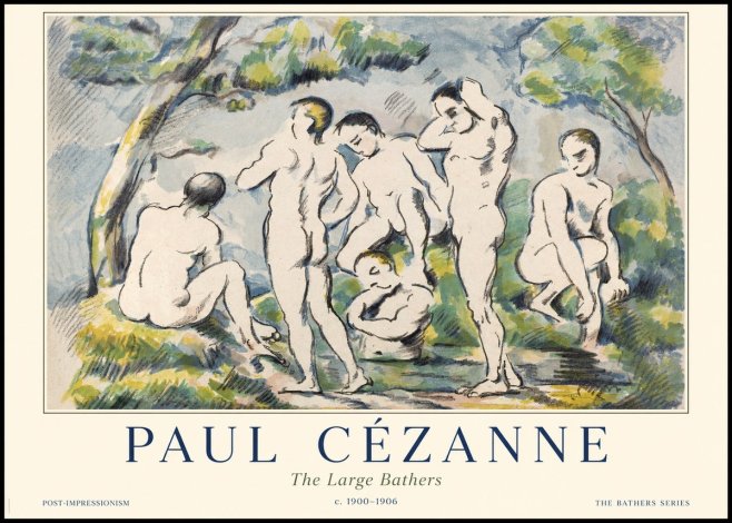 Paul Cézanne The Large Bathers I No1 - Plakat