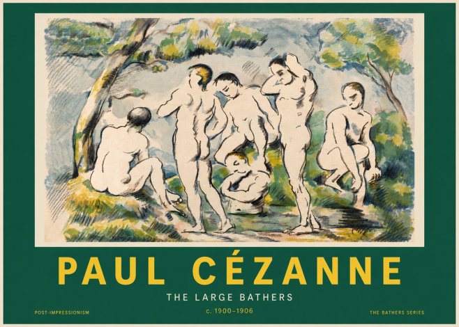 Paul Cézanne The Large Bathers I No2 - Plakat