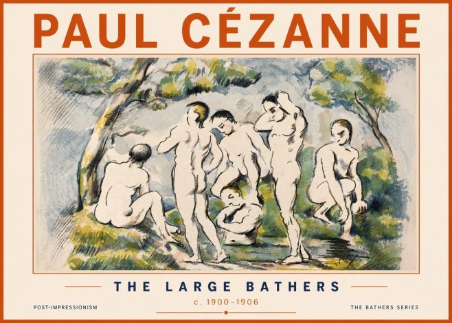 Paul Cézanne The Large Bathers I No6 - Plakat