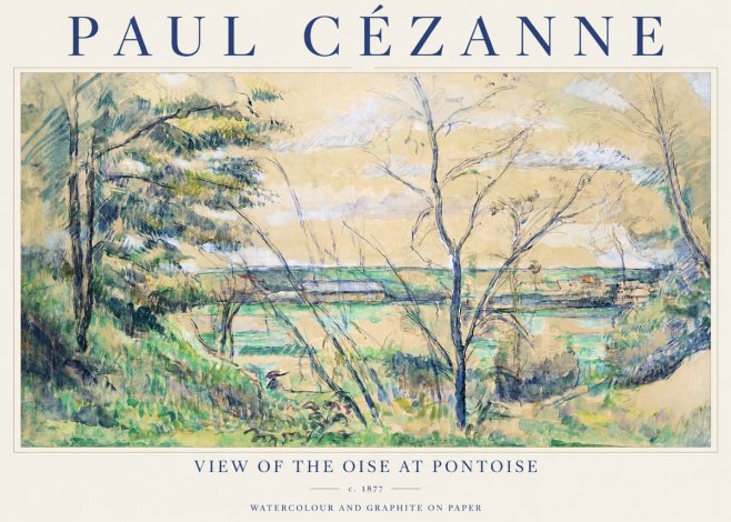 Paul Cézanne View of the Oise at Pontoise I No1 - Plakat