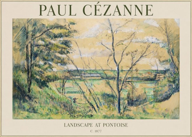 Paul Cézanne View of the Oise at Pontoise I No4 - Plakat