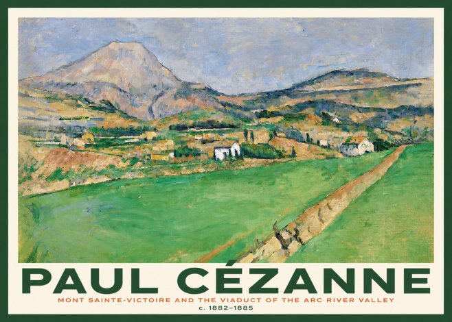 Paul Cézanne Mont Sainte-victoire and the Viaduct of the Arc River Valley No3 - Plakat