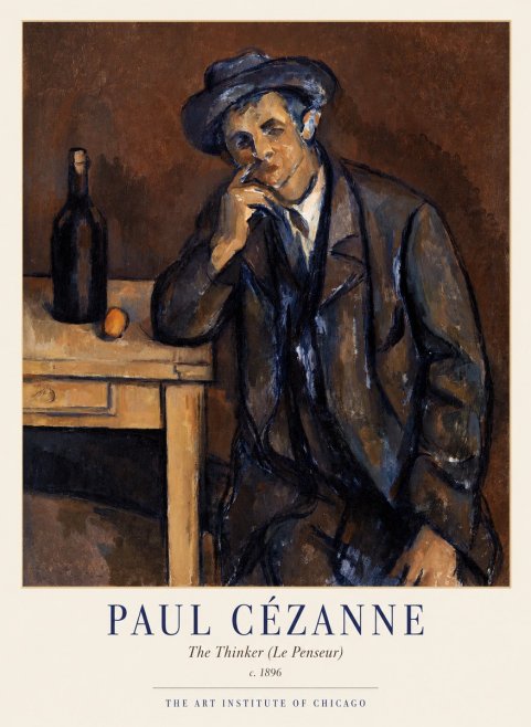 Paul Cézanne The Thinker (Le Penseur) No1 - Plakat