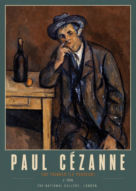 Paul Cézanne The Thinker (Le Penseur) No4 - Plakat