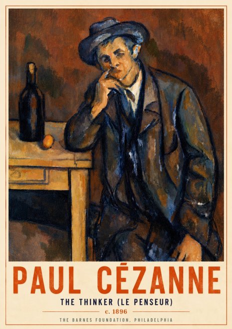 Paul Cézanne The Thinker (Le Penseur) No5 - Plakat