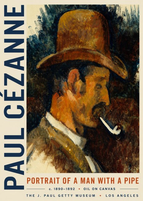 Paul Cézanne Portrait of a Man with a Pipe No4 - Plakat