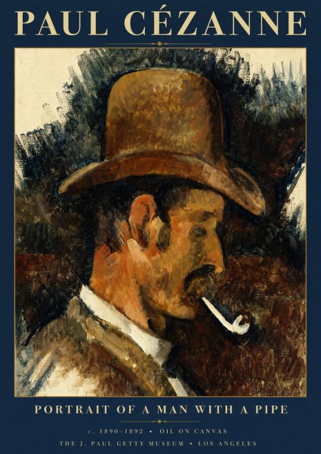 Paul Cézanne Portrait of a Man with a Pipe No5 - Plakat