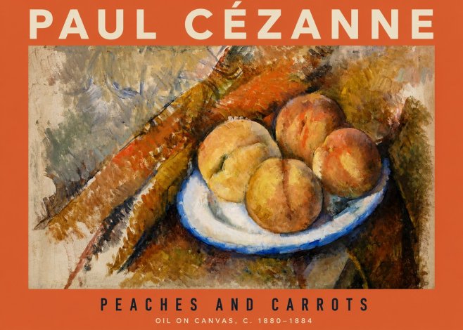 Paul Cézanne Peaches and Carrots No2 - Plakat
