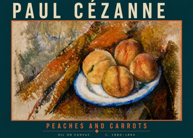 Paul Cézanne Peaches and Carrots No6 - Plakat