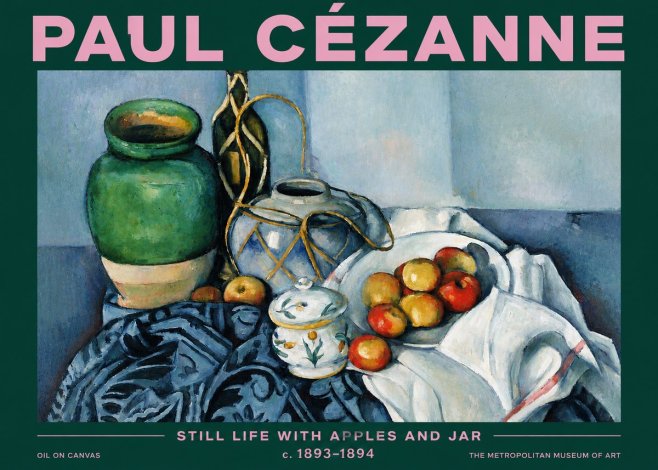 Paul Cézanne Still Life with Apples and Jar No3 - Plakat