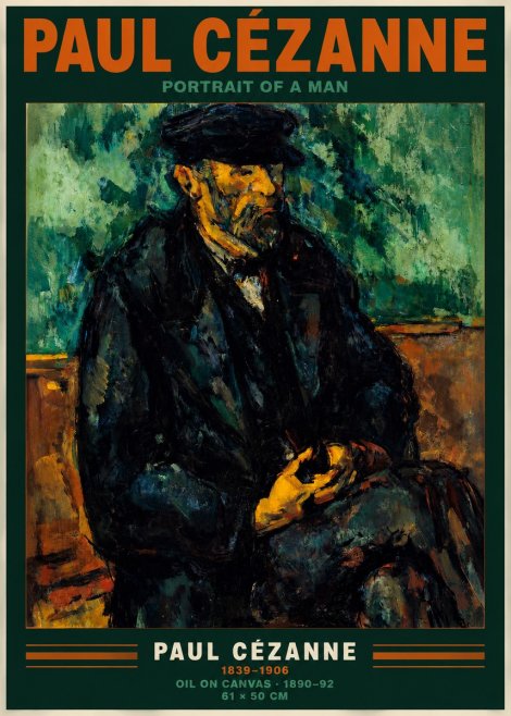 Paul Cézanne Portrait of a Man I No2 - Plakat